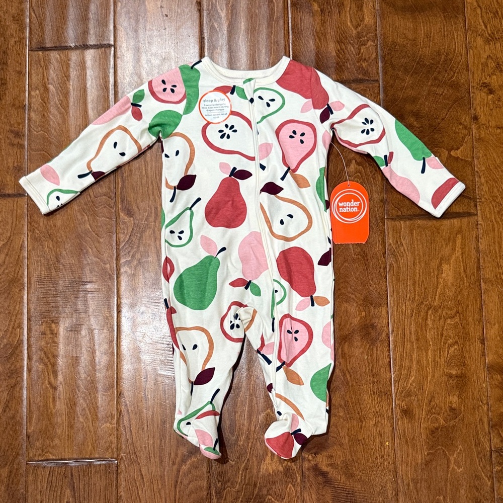 NWT Size 6-9 Months Wonder Nation Pear Print One Piece